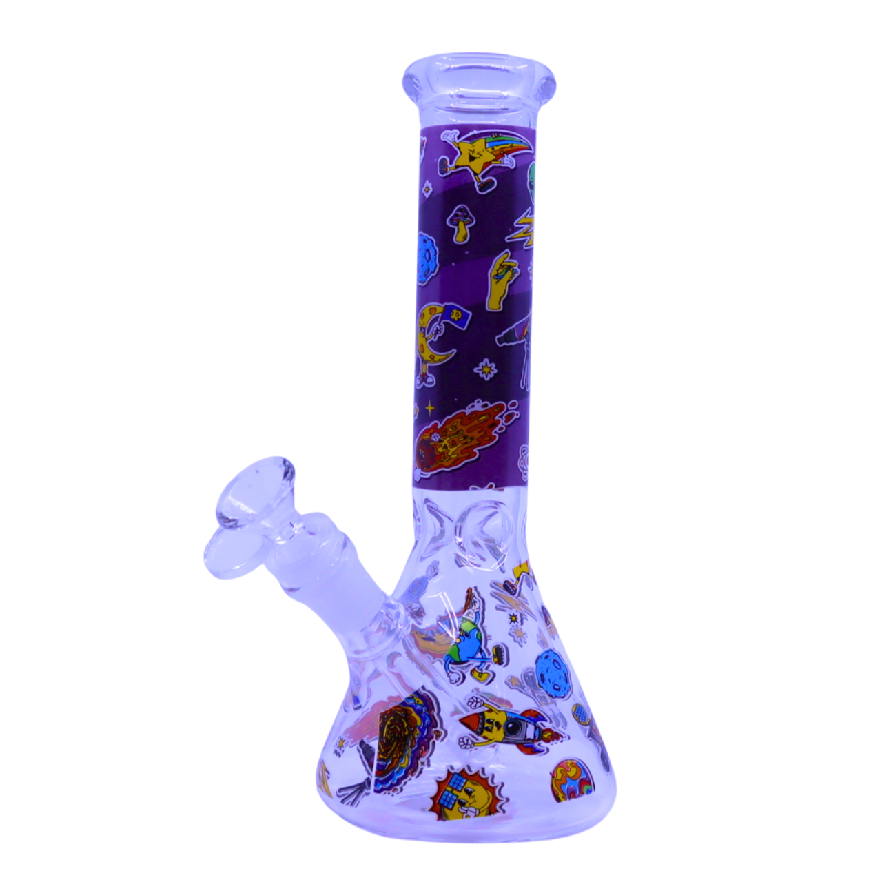 PREMIUM GLASS SPACE DESIGN BEAKER 10" WATERPIPE (WP-620)